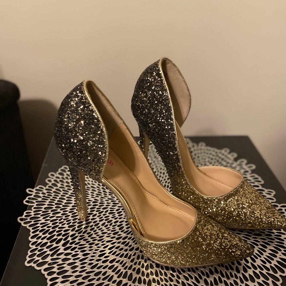 JustFab 5 inch sparkly heels size 10